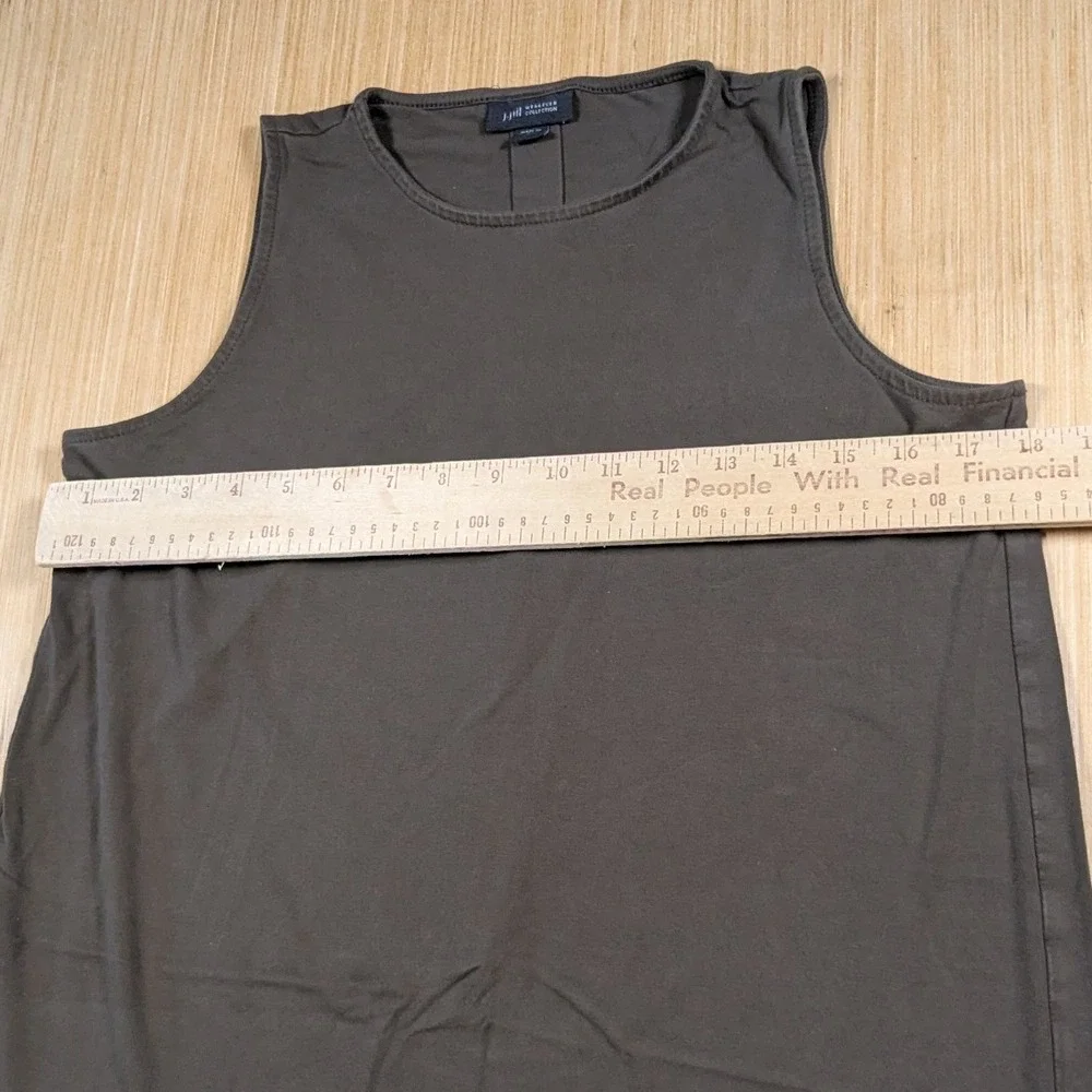 J Jill Wearever Tank Dress Stretchy Minamilist Brown Casual Women's Small Petite - Picture 6 of 6